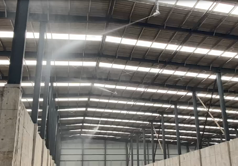 車間360旋轉噴干霧抑塵設備